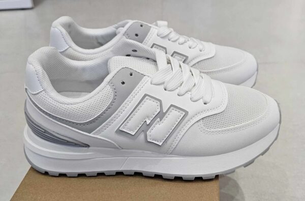 Białe Sneakersy Damskie Sportowe - obrazek 5