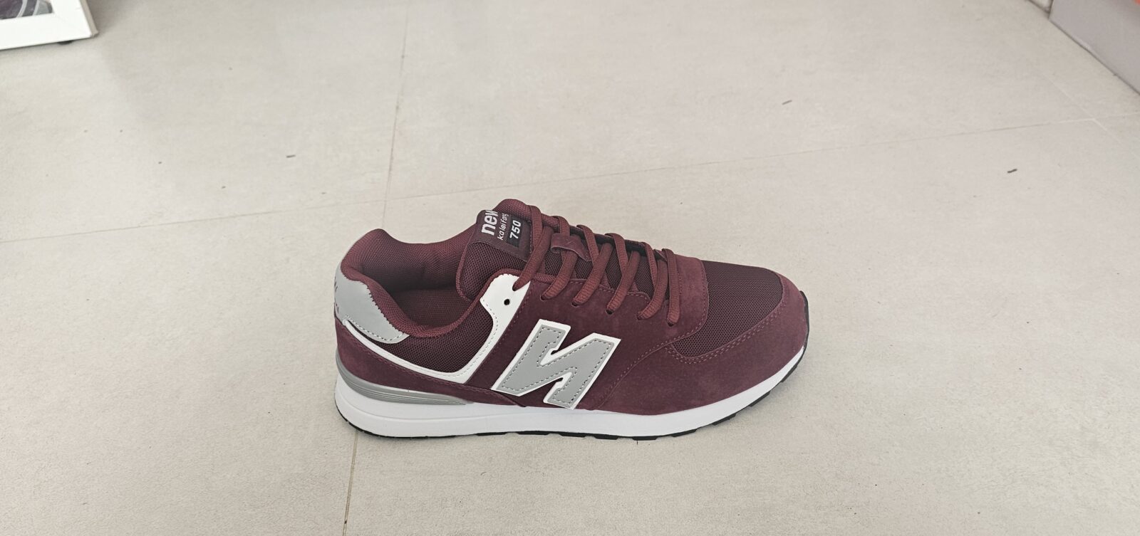 buty męskie new kaleifang 760 bordowe sneakersy sportowe